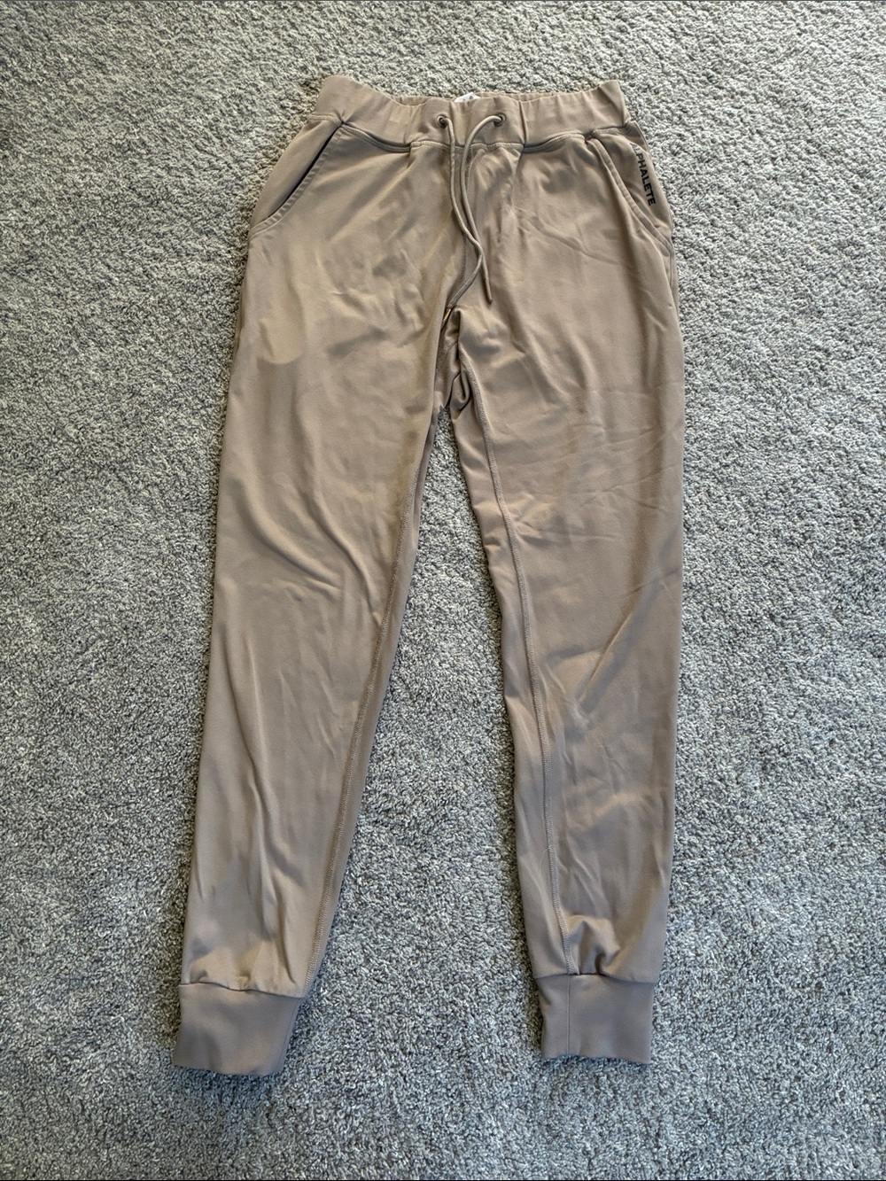 Alphalete Taupe Womens Joggers with Drawstring Waist